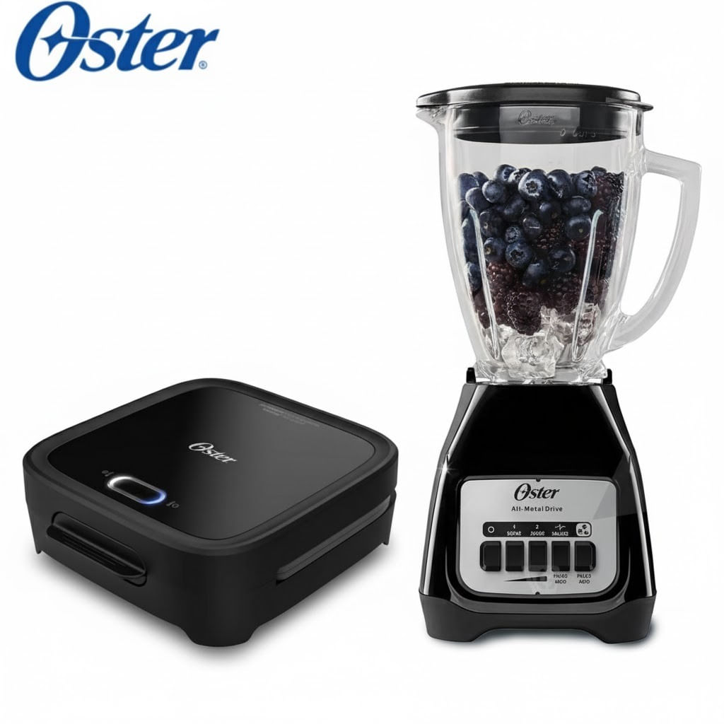 Licuadora Oster 2 Vel BLSTKAG-BPB + Sandwichera Compacta CKSTSM400 Oster