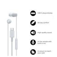 Audifono Sony USB C EX15C con Microfono - BLANCO