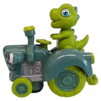 Coche LED de dinosaurio a pilas musical Tractor LED Happy Dinosaurio interactivo