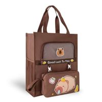 Bolso Tote Bag y Cartuchera Capibara – Marrón