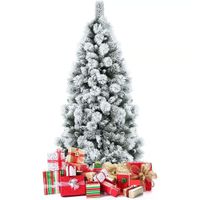Árbol de Navidad con Nevado de 210 cm Pino Coposo Americano (MUNDO ELECTRONICO)