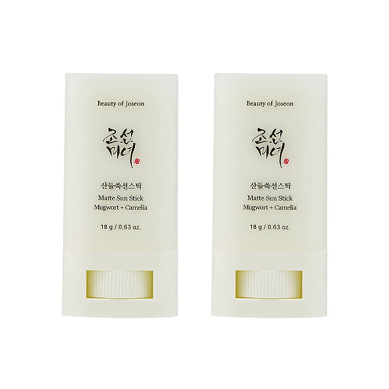 2 Matte sun stick mugwot + camelia SPF 50+ 18 gramos - beauty of joseon