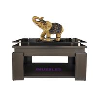 Mesa de centro con vidrio Wengue Modelo GALLO - TEMEL