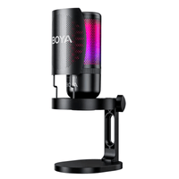Micrófono Condensador BOYA K3-02  con iluminación Vibrante