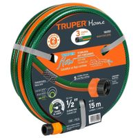 Manguera de riego expandible  reforzada 1/2"" x 15m truper