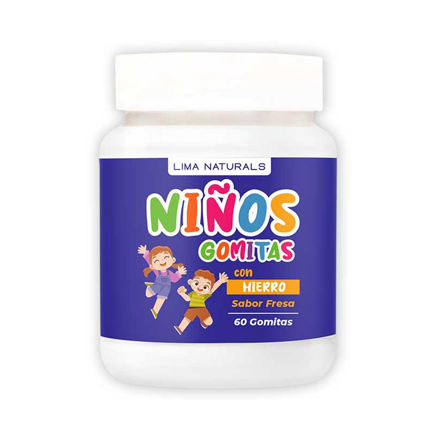 GOMITAS NIÑOS CON HIERRO 60 UNIDADES LIMA NATURALS