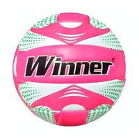 PELOTA PARA VÓLEY ACOLCHADA COSIDO TALLA 5 WINNER FUCSIA VERDE