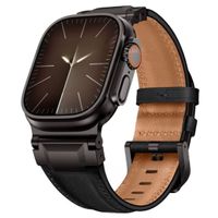 Correa De Cuero Qianxiang Para Apple Watch Ultra Black Black