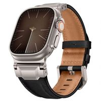 Correa De Cuero Qianxiang Para Apple Watch Ultra Titanium Black
