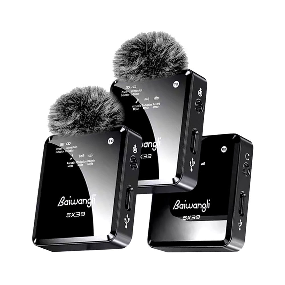 Micrófonos Inalámbricos DUAL SX39 - Tipo C, IOS, Cámaras, Equipos de sonido y Estuche