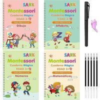 Set 4 Cuadernos de Caligrafia Reutilizables Magico +Regalo