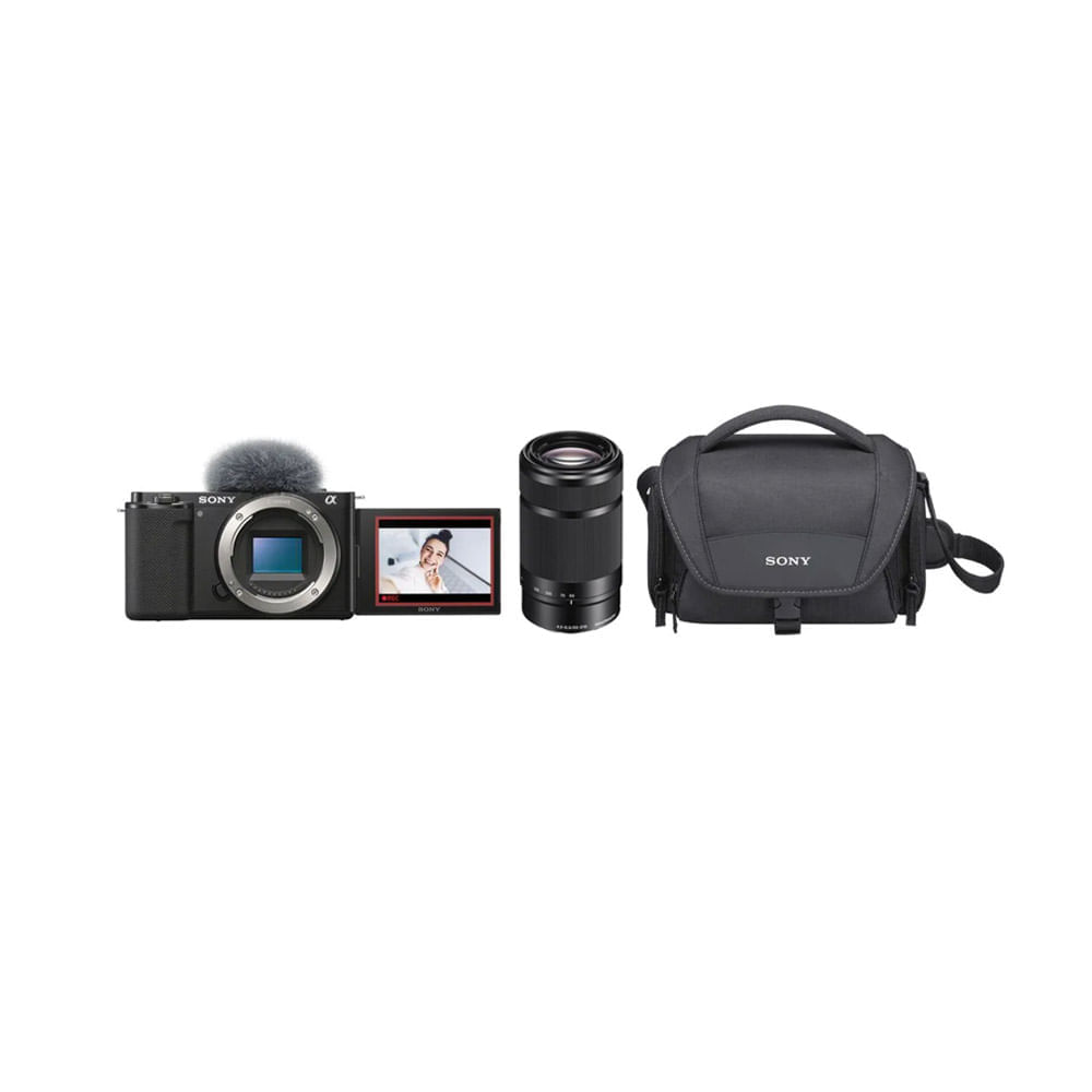 Kit: Cámara ZV-E10 + Lente SEL55210 + Funda De Transporte