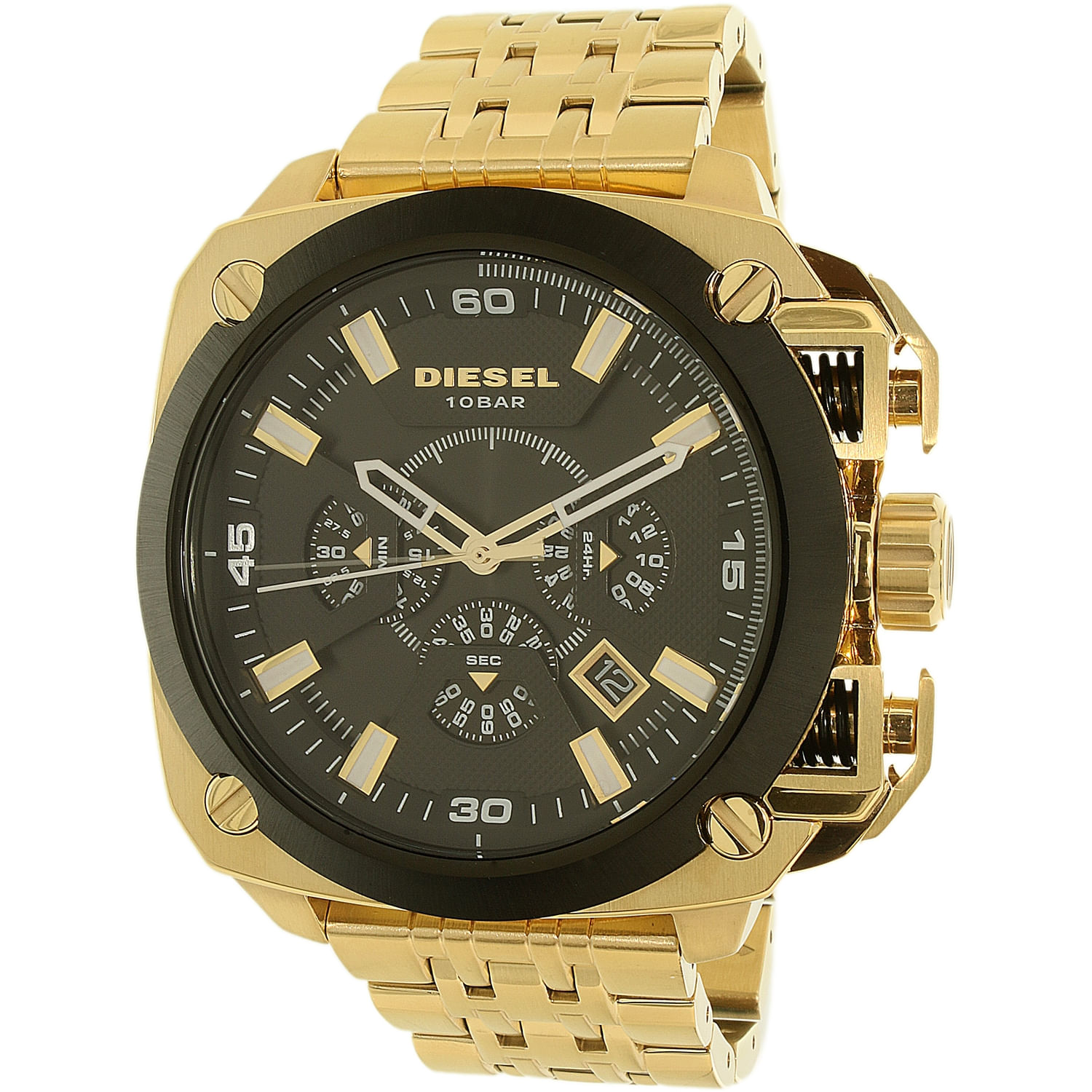 Reloj Diesel Bamf Dz7378 Gold and Black Genuino nuevo en caja