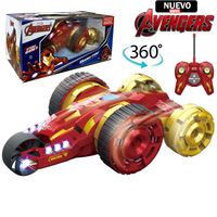 Juguete Carro Acrobático Teledirigido de Iron Man Marvel con Control MM5588-602-03