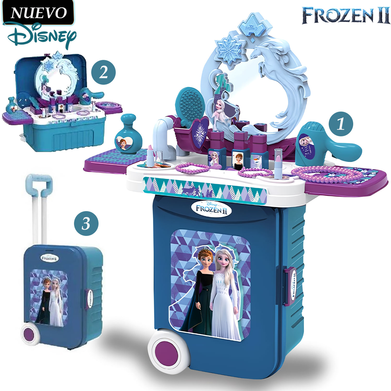 Juguete Set De Belleza y Maleta Frozen II 3 en 1 EODS008-953M