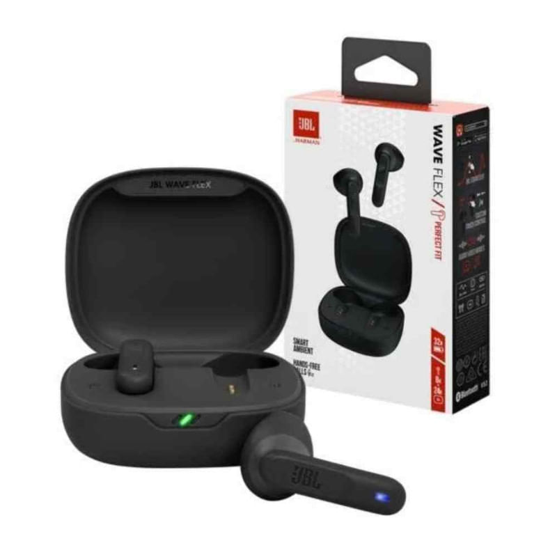 JBL Wave FLEX 32HR negro, audifonos inalámbricos, Bluetooth
