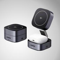 Cargador inalámbrico magnético UGREEN 15W 2 en 1 W702