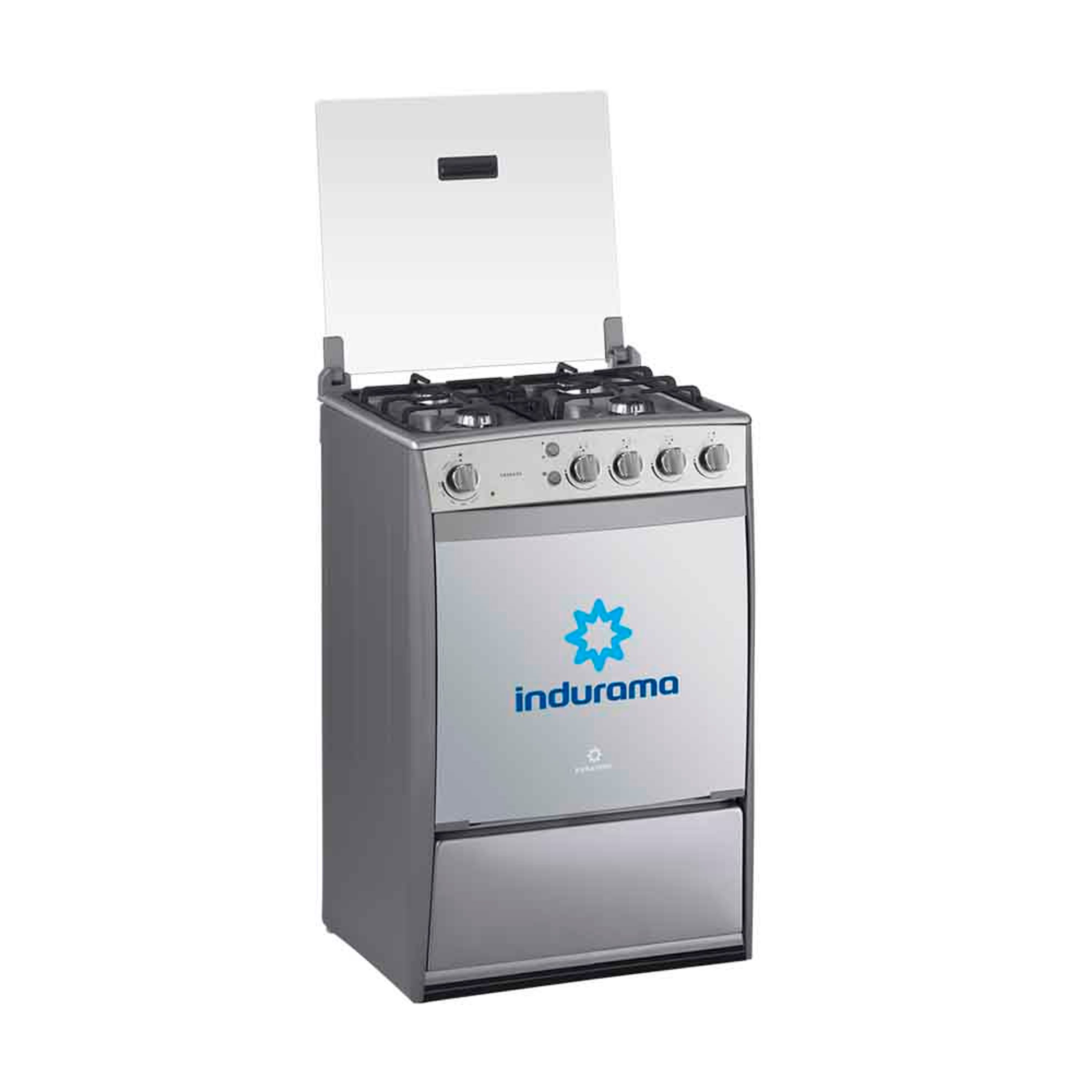 Cocina a Gas INDURAMA Granada 4 Quemadores Cromo - Shopstar