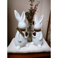 Set de Conejos Navidad con Lazo