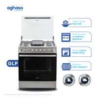 COCINA AGHASO 5 HORNILLAS HIGH FLAME GLP
