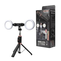 Palo Selfie Bluetooth JC-16H Doble Luz Led 110cm Negro