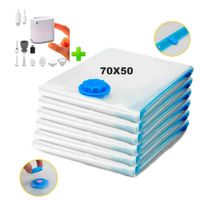 Pack 6 Bolsas de Aire al Vacío de Viaje 70x50cm + Bomba de Aire Inalámbrico