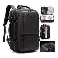 Mochila de Viaje Impermeable 180° Oxford con Clave TSA Ancho Ajustable Negro Mod. A