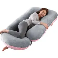 ALMOHADA EMBARAZO PLUS CONFORT rosa con plomo