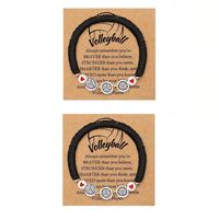 Set x 2 pulseras pelota de voley para mejores amigos o parejas equipo voleibol dijes blancos