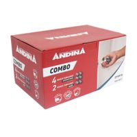 Combo Cerradura Pomos 4 Dormitorio + 2 Baños Andina