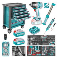 Gabinete metalico 7 cajones + Llave de Impacto 850nm + 369 herramientas Total THPTCS83692