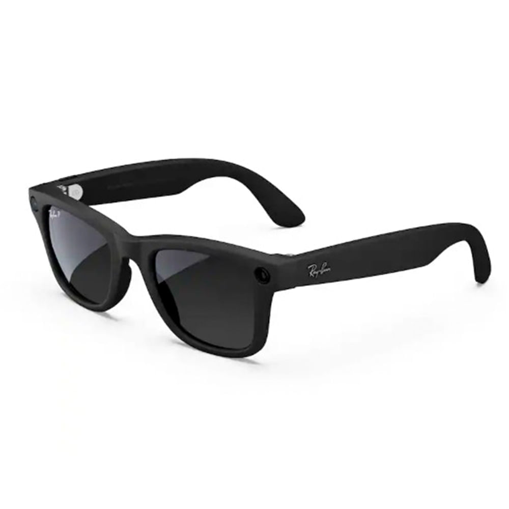 Lentes inteligentes Ray-Ban Meta Wayfarer 1ra gen. polarizados, cámara 12 MP, almacenamiento 32 GB, batería 36 horas, traductor, negro mate