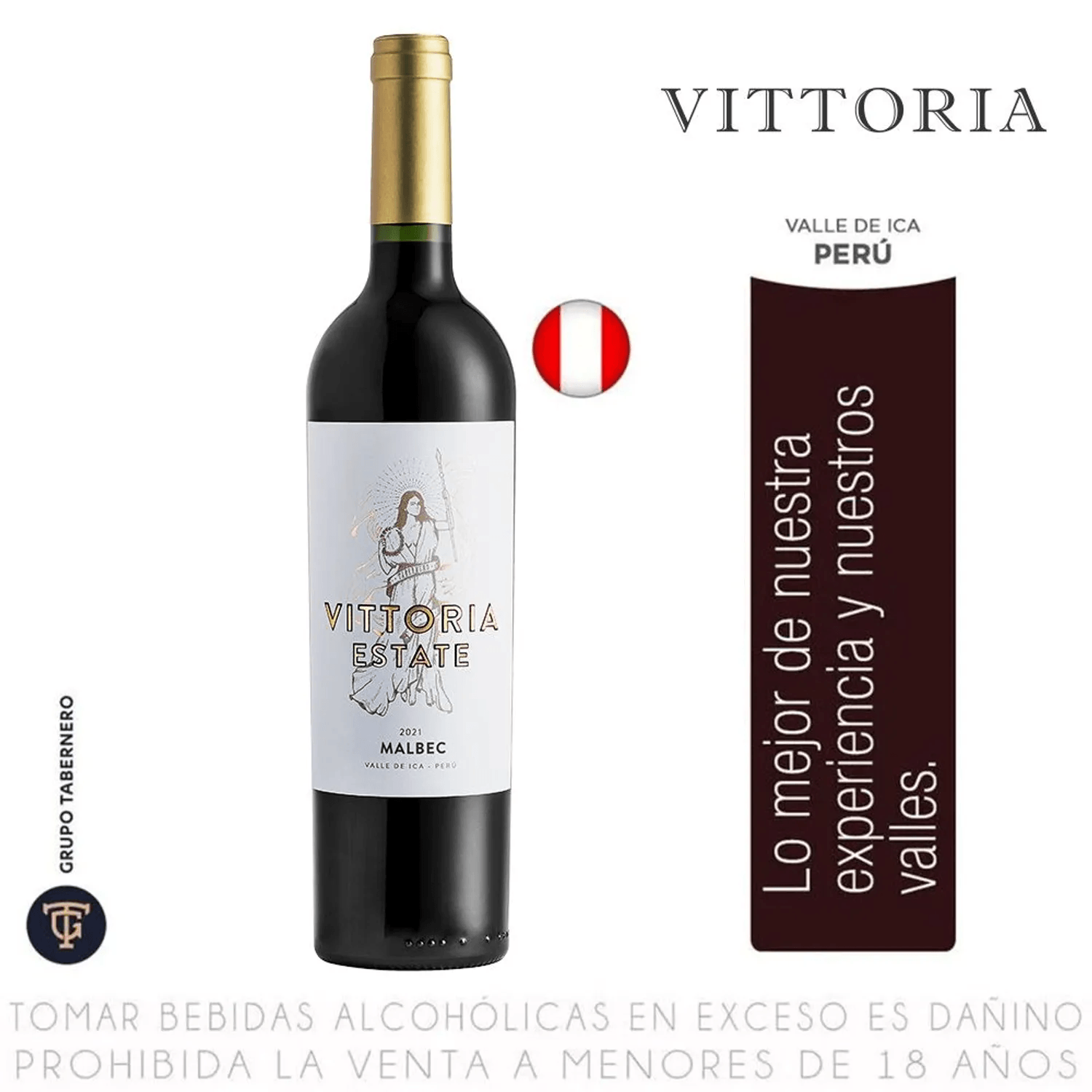 Vino VITTORIA Malbec Botella 750ml