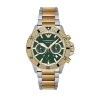 Reloj Para Hombre Emporio Armani Ar11586 Genuino Dorado Verde Oscuro