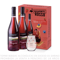 Pack TABERNERO Pasaporte Rosso: Vino Tinto Borgoña 2un + Vaso