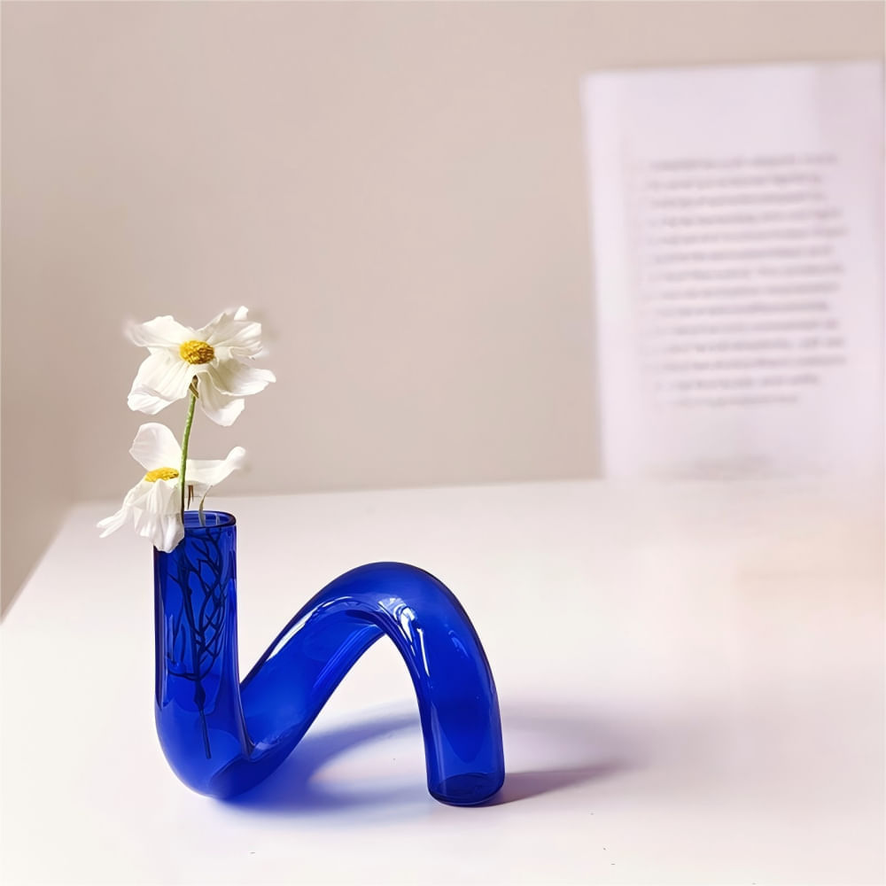 Adorno Vidrio Azul 12Cm