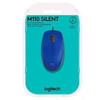 Mouse Logitech M110 Silent Optico 90% Menos Ruido Usb Azul