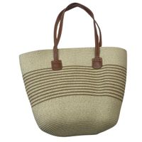 Tote/ Bolso / Cartera De Paja Beige - Cartera Ideal Para El Verano