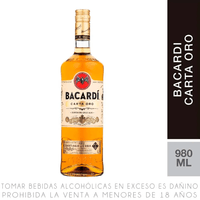 Ron BACARDI Carta Oro Botella 980ml