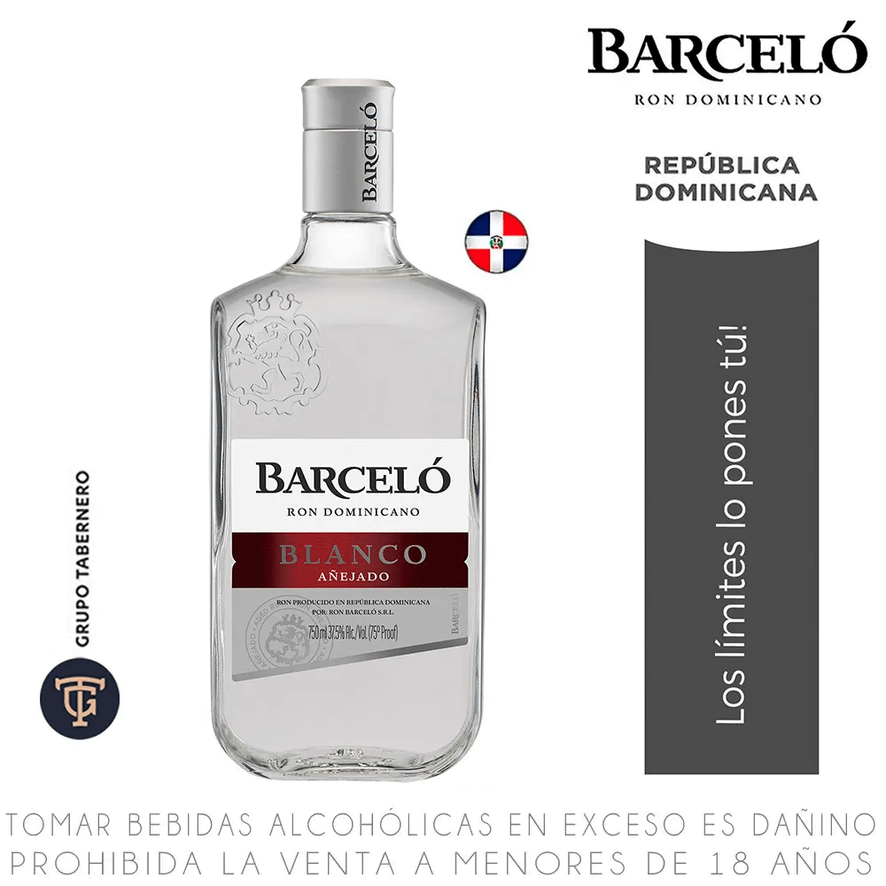 Ron BARCELO Blanco Añejado Botella 750ml