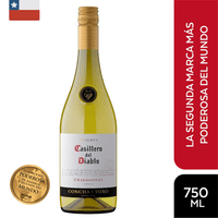 Vino CASILLERO DEL DIABLO Chardonnay Botella 750ml