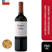 Vino CASILLERO DEL DIABLO Carmenere Botella 750ml