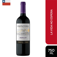 Vino FRONTERA Merlot Botella 750ml