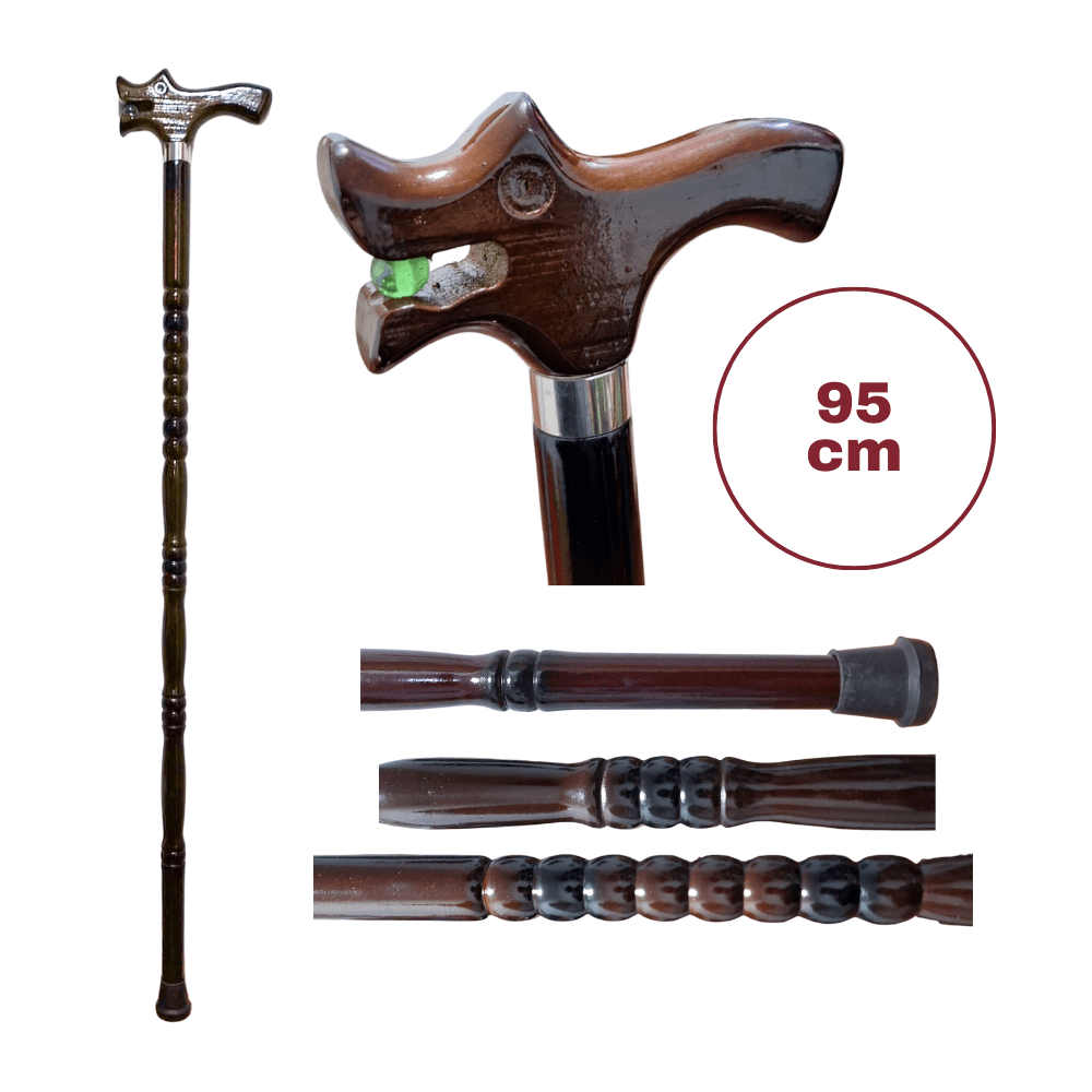 Baston De Madera Resistente - 95 cm Para Caminar