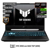 Laptop Gamer ASUS TUF Gaming A15 15.6"" AMD Ryzen 7 170 1TB SSD 16GB RTX3050