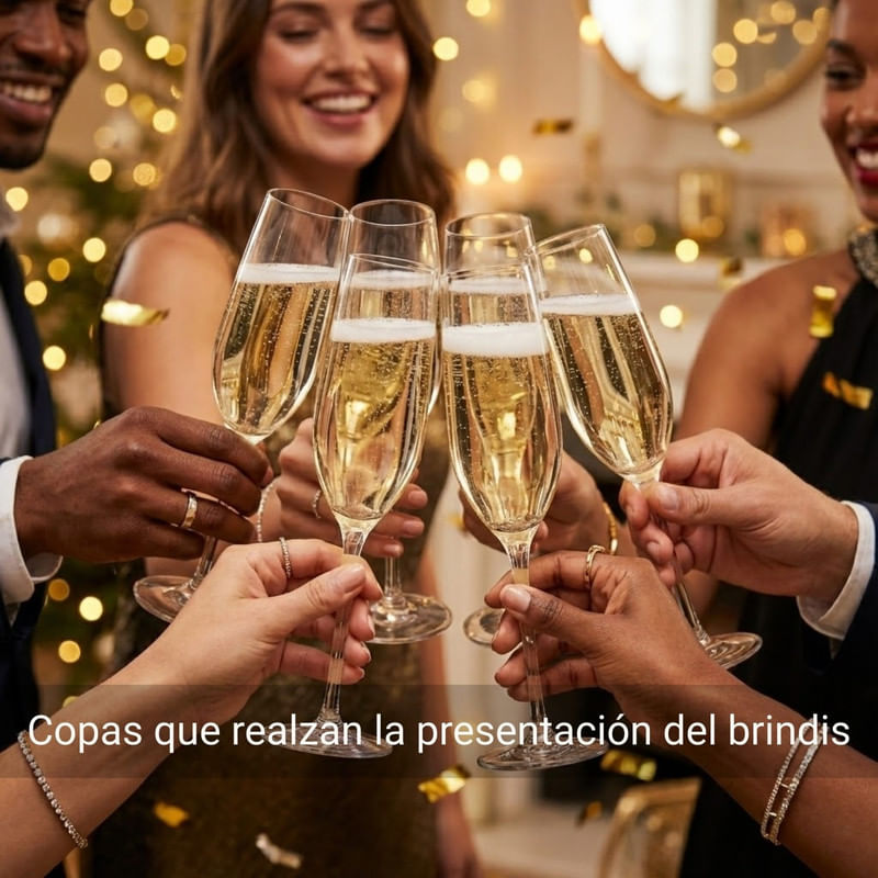 Set 6 Copas Hausmann Flute Champagne de Cristal 244 ml