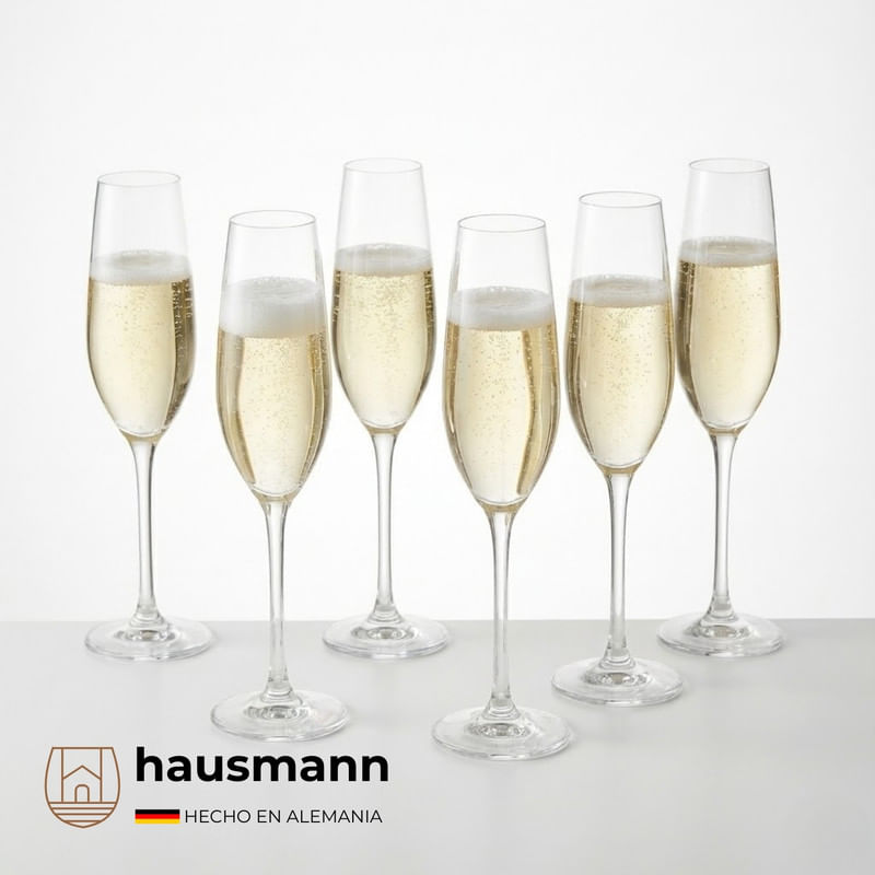 Copas de Cristal para Champagne Set x6 Und