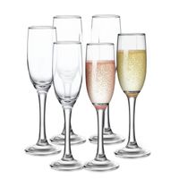 Copa de Champaña 180ml, Copas de Vidrio x 6