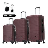 MALETAS DE VIAJE SET DE 3 ROYAL VINO CON ITAG GPS PARA IPHONE