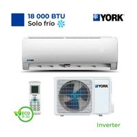 Aire Acondicionado York Split Pared De 18,000 Btu/H Inverter Frío Solo